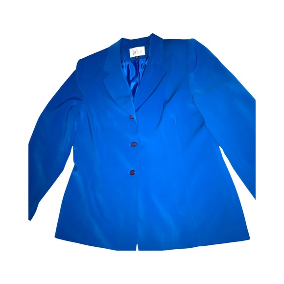 🌷Le Suit Blue Blazer Size 16 - Picture 3 of 6